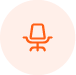 Empty office chair icon