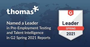 Thomas recognised as a Leader in Pre-Employment Testing and Talent Intelligence by G2