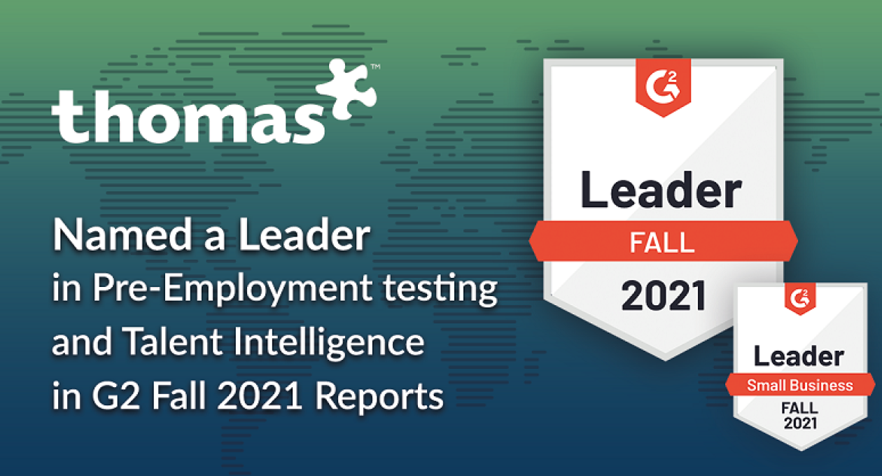 Thomas named a Leader in Pre-Employment Testing & Talent Intelligence by G2 for third consecutive quarter
